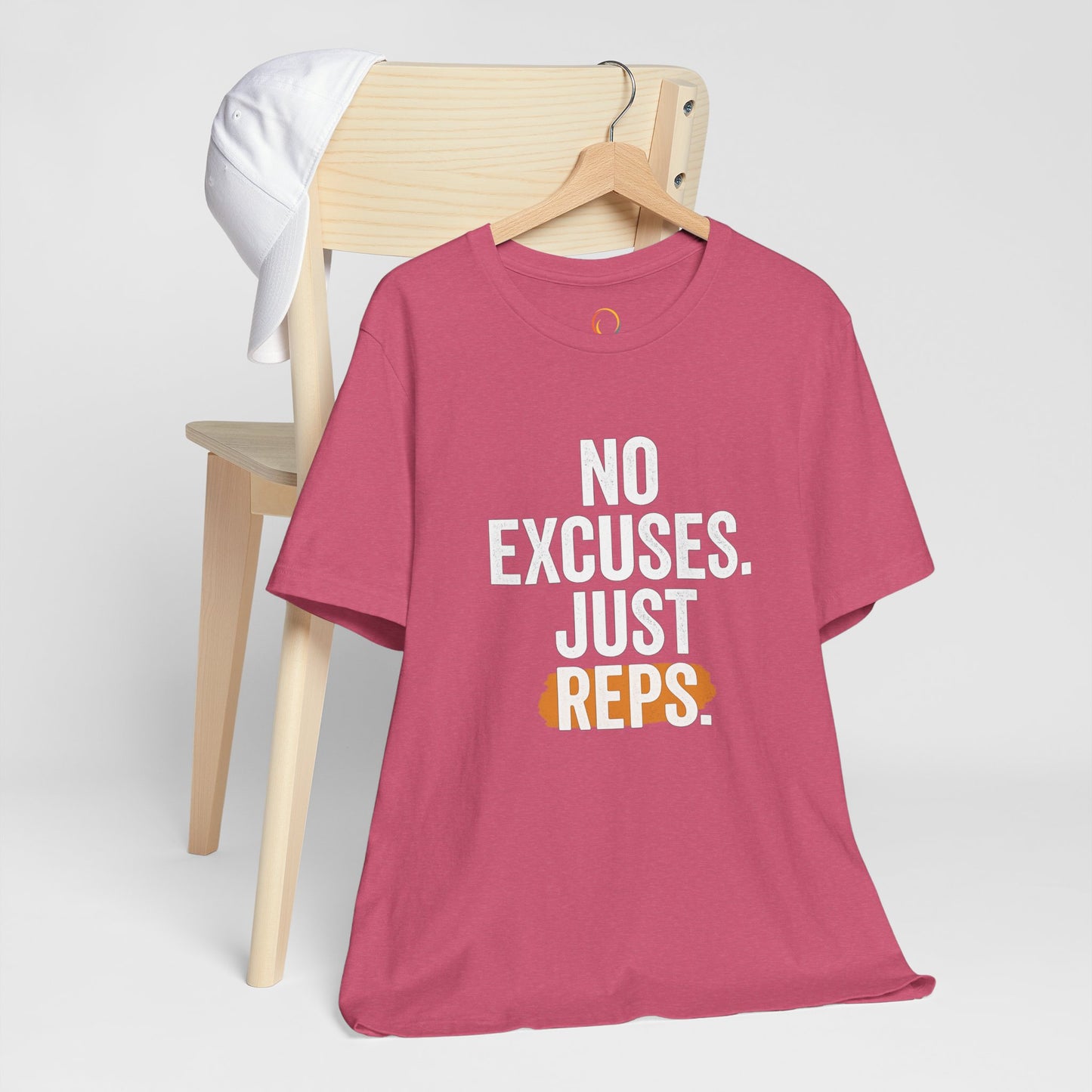 Motivational Fitness Tee - No Excuses Just Reps, Workout Shirt, Gym Apparel, Gift for Fitness Lovers, Exercise Clothing, Activewear