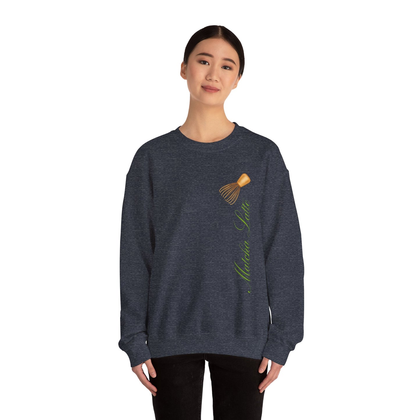 Matcha Latte Crewneck Sweatshirt, Cozy Unisex Sweater for Tea Lovers, Perfect Gift for Birthdays, Relaxing at Home, Coffee Shop Style