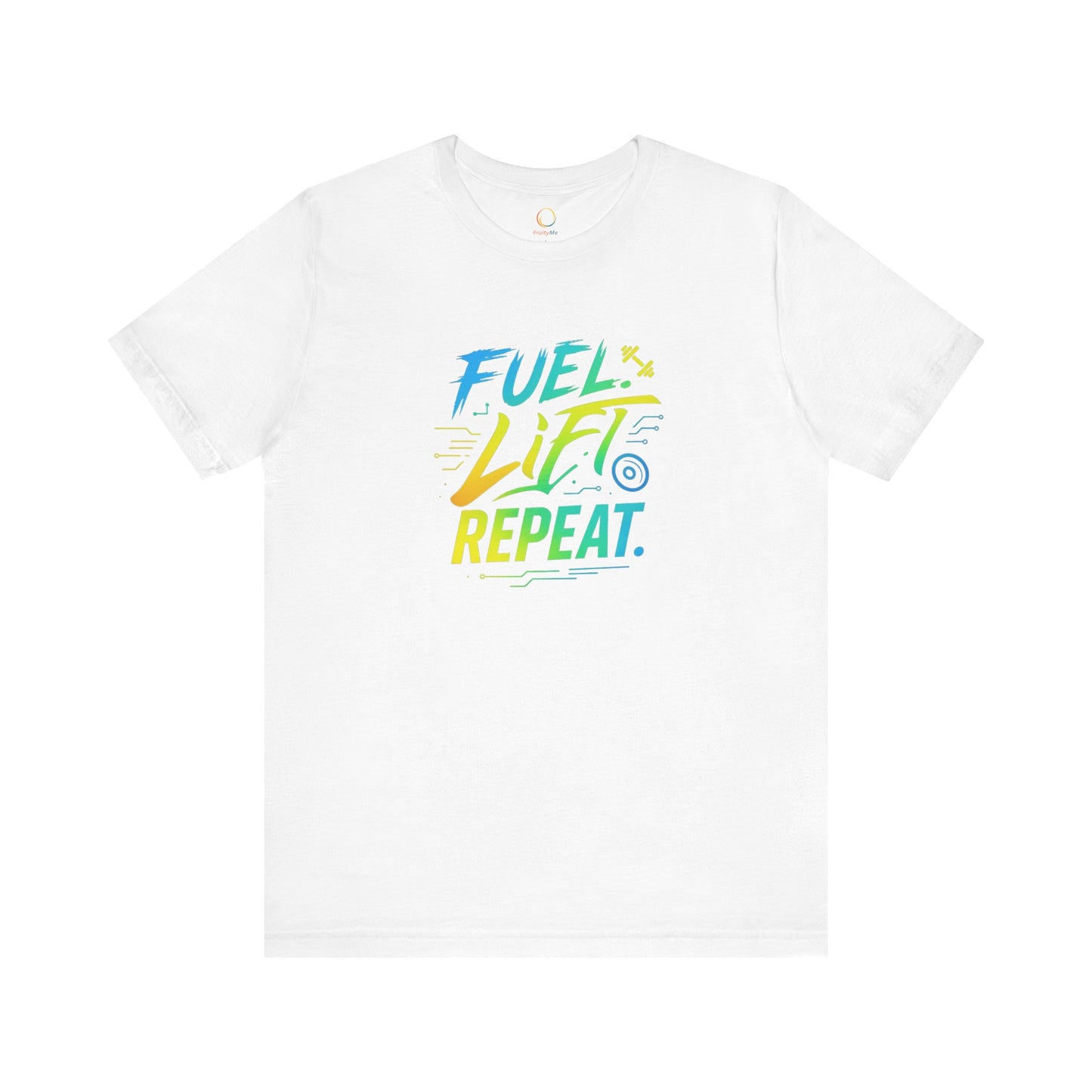 Fuel, Lift, Repeat Unisex Tee | Motivational Fitness Shirt, Activewear, Workout Tee, Gift for Athletes, Gym Lover