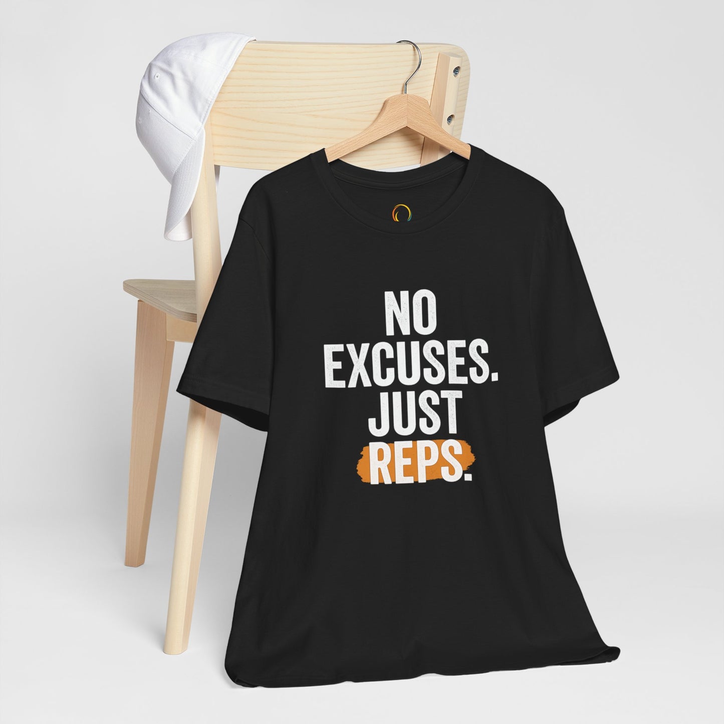 Motivational Fitness Tee - No Excuses Just Reps, Workout Shirt, Gym Apparel, Gift for Fitness Lovers, Exercise Clothing, Activewear