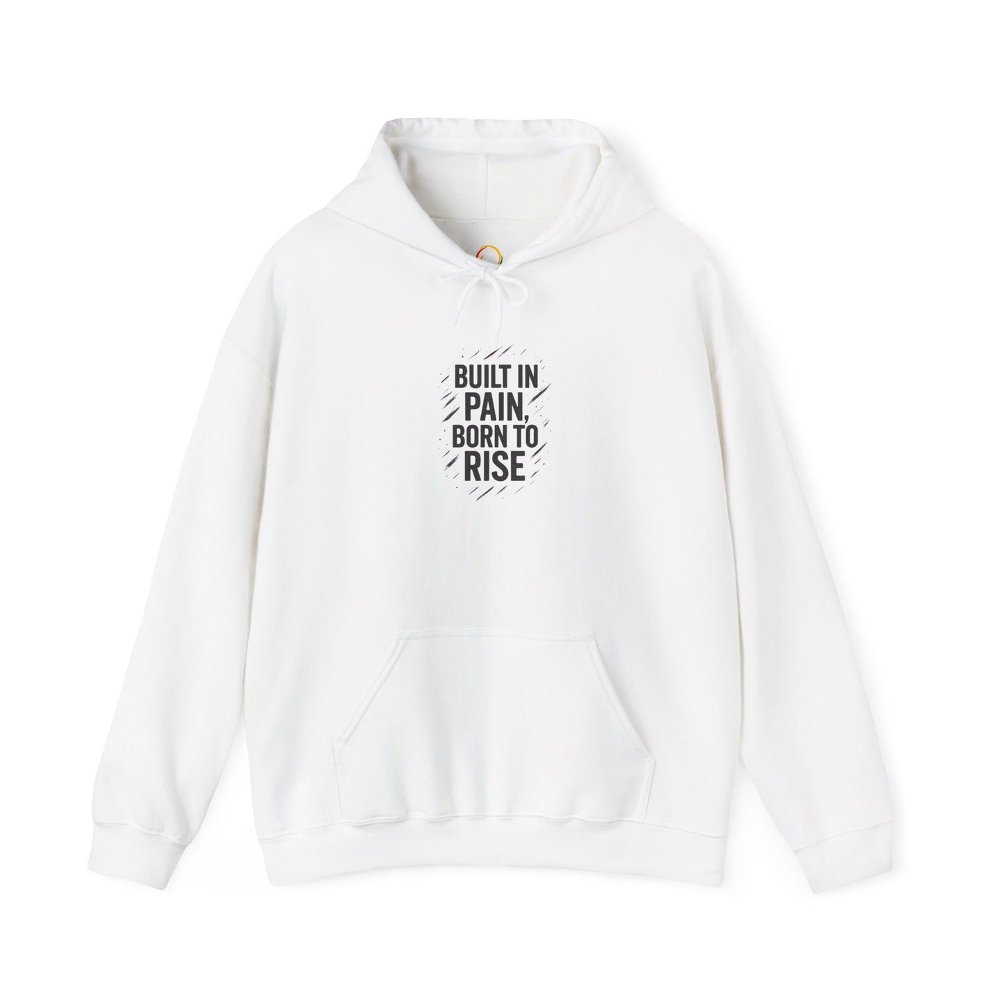 Inspirational Hoodie - Built in Pain, Born to Rise | Motivational Sweater, Unisex Gift, Fitness Apparel, Everyday Comfort, Casual Wear