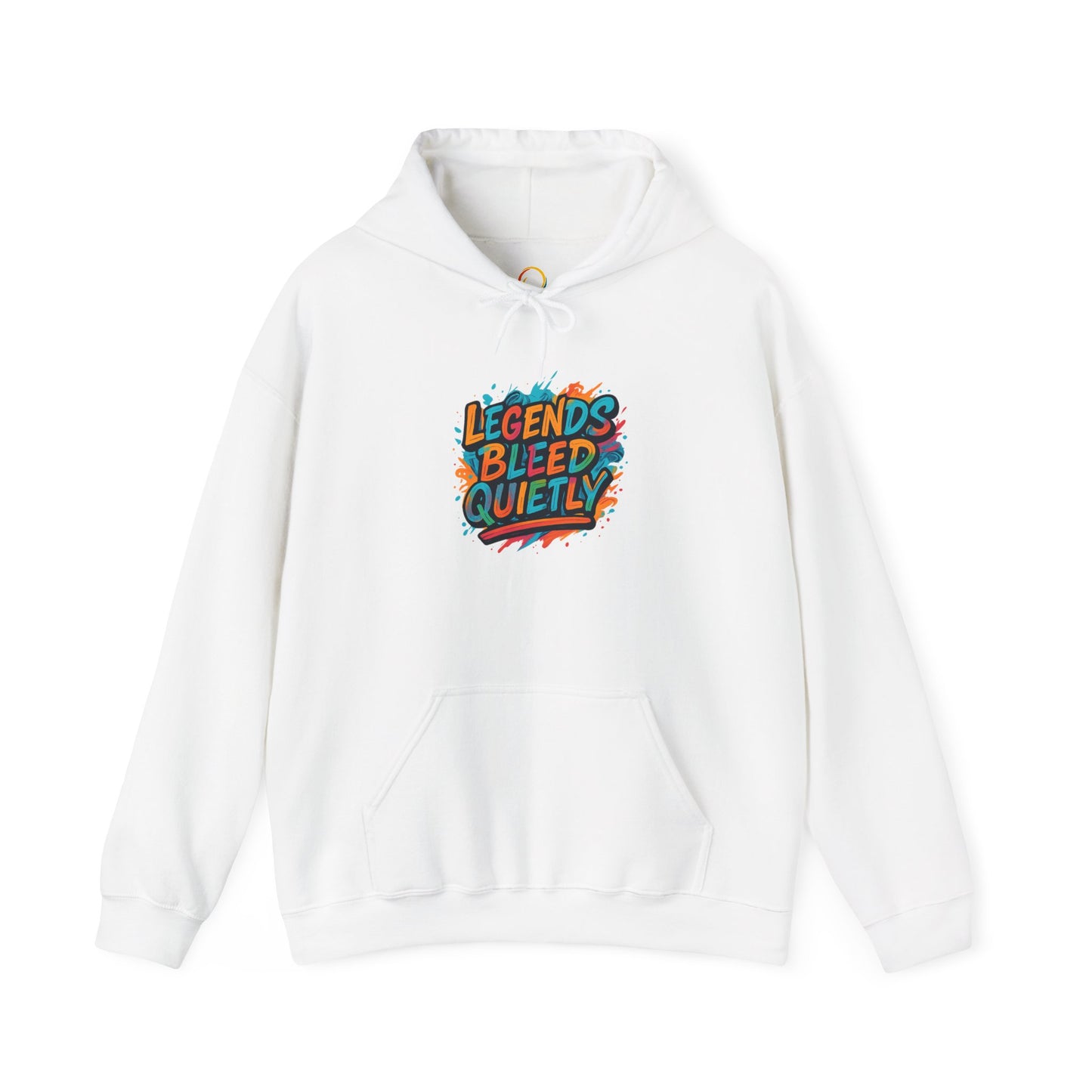 Vibrant Hooded Sweatshirt - Legends Bleed Quietly, Cozy Unisex Hoodie